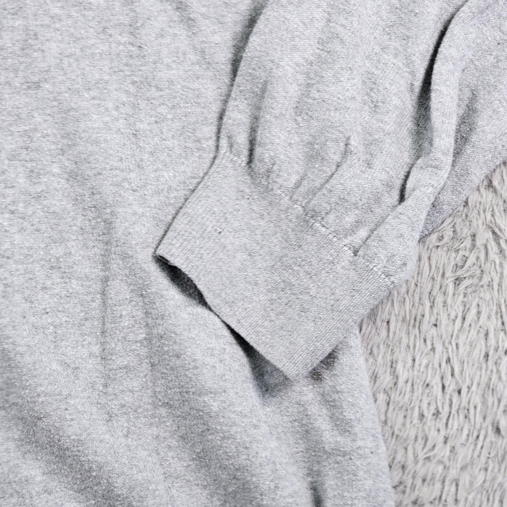 L.L.Bean Sweater Mens Large Gray Cotton Cashmere V Neck Knit Pullover Soft - Picture 3 of 9